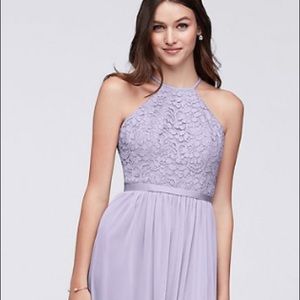 Open back lace & mesh bridesmaid dress - David’s